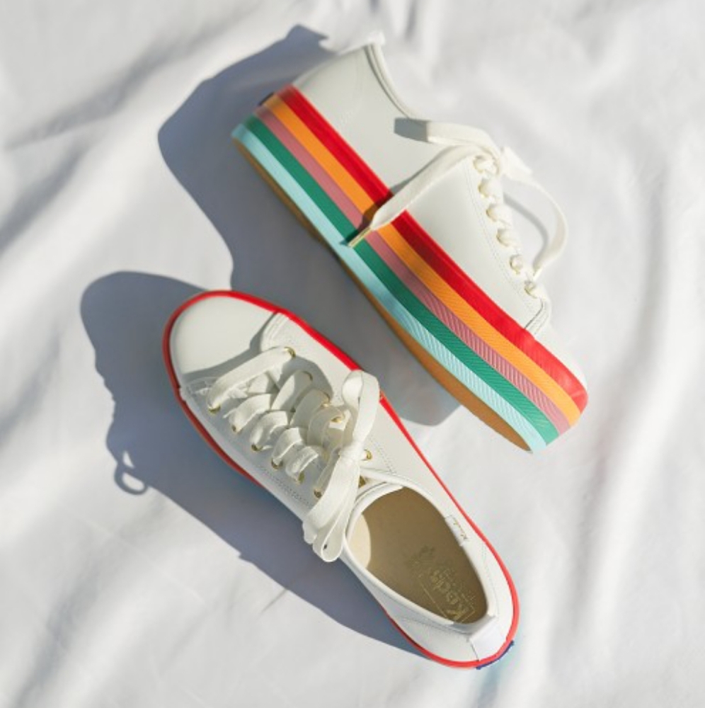 🌼 NWT Keds rainbow foxing sneakers